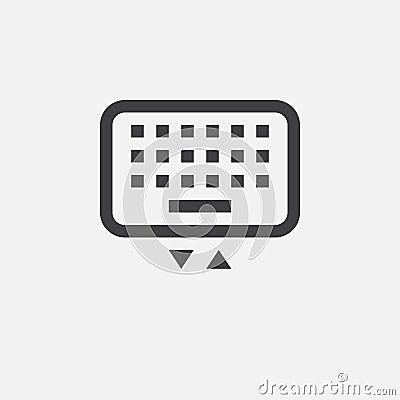 Keyboard icon, vector logo, linear pictogram isolated on white, pixel perfect illustration. Vector Illustration