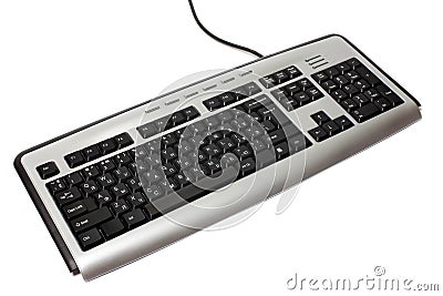 Computer PC keyboard isolated technology equipment white desktop device input button keypad object communication key modern symbol Stock Photo