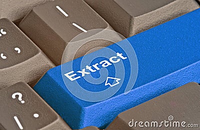 key for data extraction Stock Photo