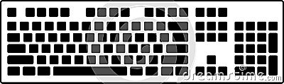 Keyboard Keys Buttons Computer Desktop Technology Gaming Gamer Vector Illustration