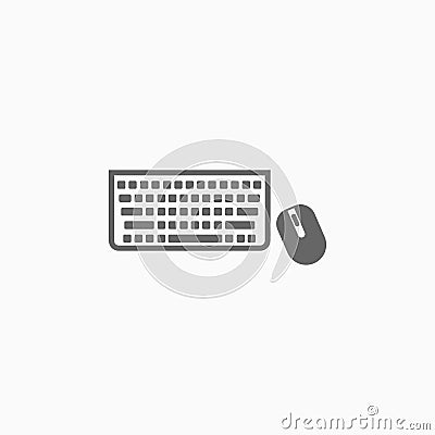 Keyboard and mouse icon Vector Illustration