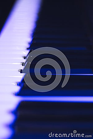 Keyboard part of a piano Stock Photo