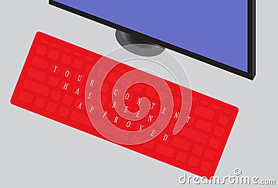 Keyboard personal computer or laptop vector illustration Vector Illustration