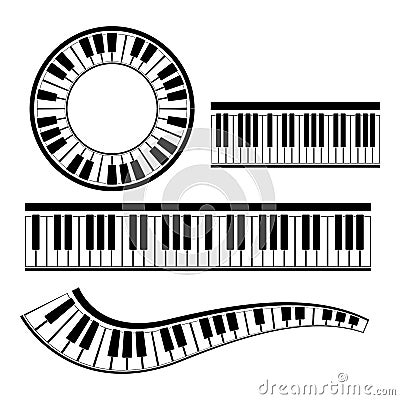 Keyboard piano vector Musical instrument illustration Vector Illustration