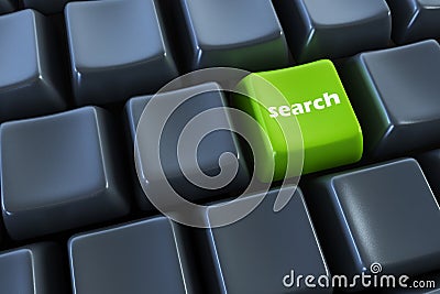 Keyboard with search button Stock Photo