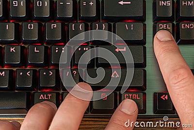 Keyboard shortcut ctrl alt del Stock Photo