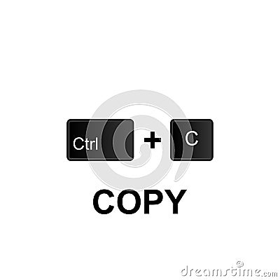 Keyboard shortcuts, copy icon. Can be used for web, logo, mobile app, UI, UX Stock Photo