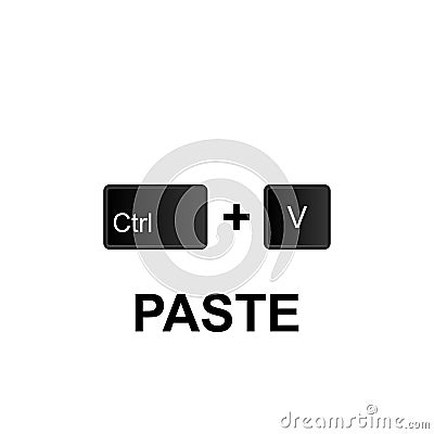 Keyboard shortcuts, paste icon. Can be used for web, logo, mobile app, UI, UX Stock Photo
