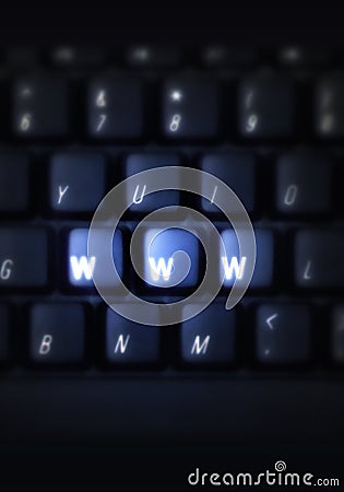 Keyboard With www On Keys Stock Photo