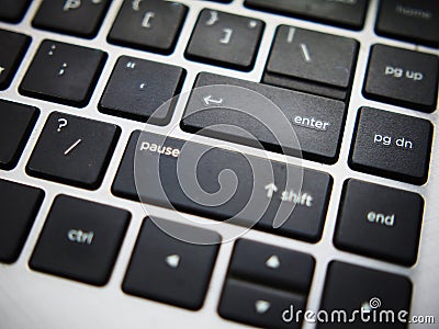 keybord of notebook Pc pocket and work out hard Stock Photo