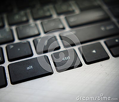 keybord of notebook Pc pocket and work out hard Stock Photo