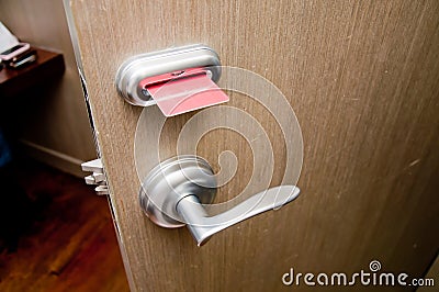 Keycard door Stock Photo