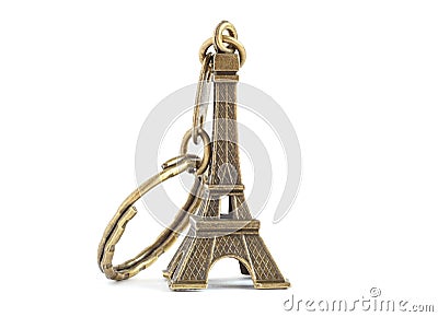 Keychain Eiffel tower Stock Photo