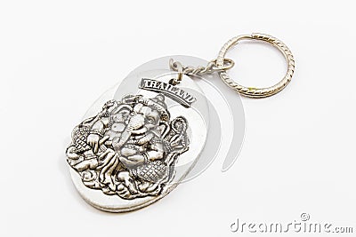 Keychain Ganesh isolated Stock Photo