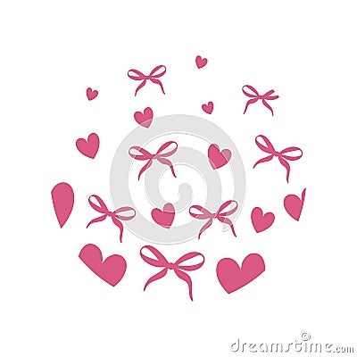 Keychain svg, Coquette bow valentine, Key chain Pattern, Key Ring Pattern, Key Ring, Round Pattern, Circle Patterns Vector Illustration