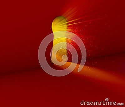 Keyhole. Entrance, portal in the shape of a keyhole. Concept. Secret path. Future, fantasy Stock Photo