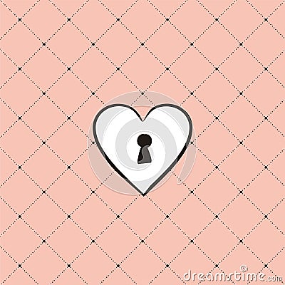 Keyhole heart Cover for a girls diary Stock Photo