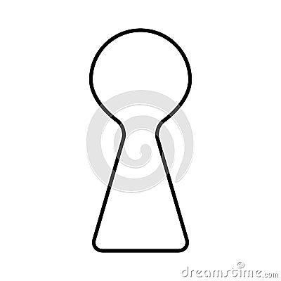 Keyhole silhouette outline vector symbol icon design. Vector Illustration