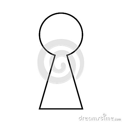 Keyhole silhouette outline vector symbol icon design. Vector Illustration