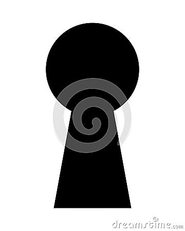 keyhole silhouette shape, black and white vector illustration Vector Illustration