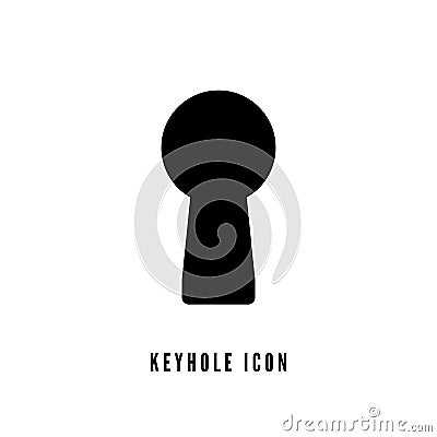 Keyhole silhouette on white background. Keyhole flat icon. Vector illustration Vector Illustration