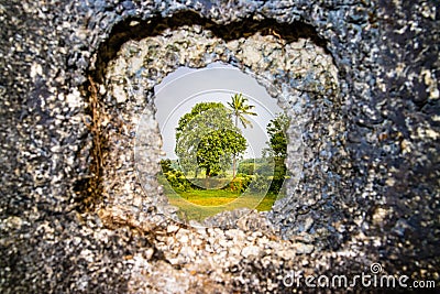Keyhole view of nature Stock Photo