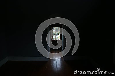 Dramatic Keyhole Window Stock Photo