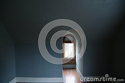 Dramatic Keyhole Window Stock Photo