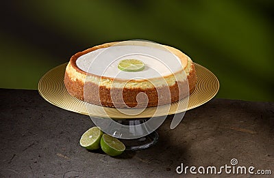 Keylime Cheesecake Stock Photo