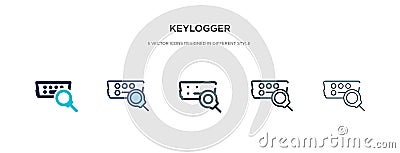 Keylogger icon in different style vector illustration. two colored and black keylogger vector icons designed in filled, outline, Vector Illustration