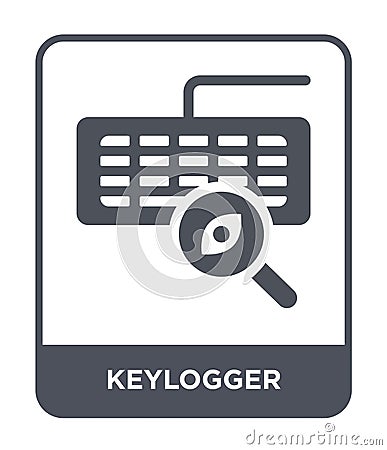 keylogger icon in trendy design style. keylogger icon isolated on white background. keylogger vector icon simple and modern flat Vector Illustration