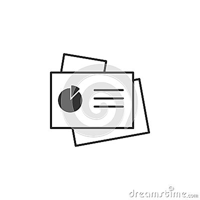 Keynote, power point line icon. Simple, modern flat vector illustration for mobile app, website or desktop app Cartoon Illustration
