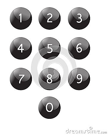 Keypad isolated, numbers Stock Photo