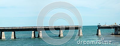 The Keys Broken Bridge Stock Photo