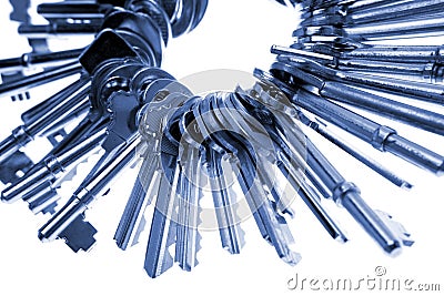 Keys on keyring Stock Photo