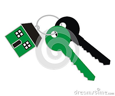 Keys and pendant Vector Illustration