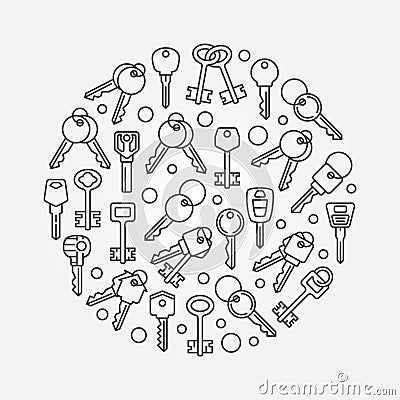 Keys round illustration Vector Illustration