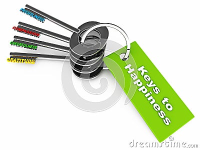 Keys to happiness Stock Photo