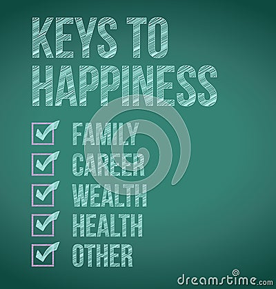 Keys to happiness illustration design Cartoon Illustration