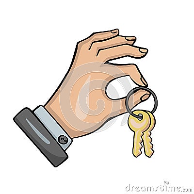 Keys to a new house real estate purchase, a logo realtor Vector Illustration