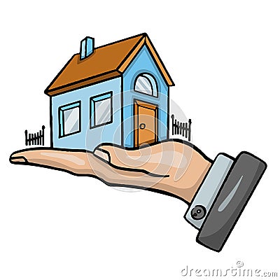 Keys to a new house real estate purchase, a logo realtor Vector Illustration