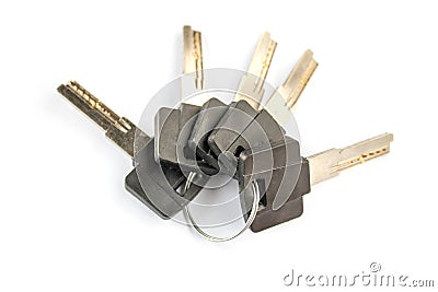 Keys on a white background Stock Photo