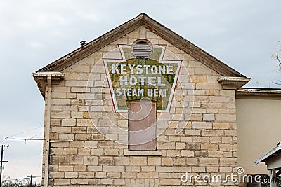 Keystone Hotel 1870 Lampasas Texas Editorial Stock Photo