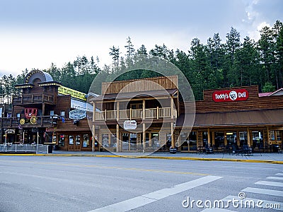 Main Street in Keystone South Dakota USA Editorial Stock Photo