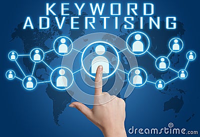 Keyword Advertising Stock Photo