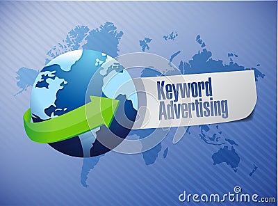 Keyword advertising sign illustration design Cartoon Illustration