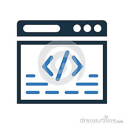 Keyword, code, coding, html, programming icon. Simple vector sketch. Vector Illustration