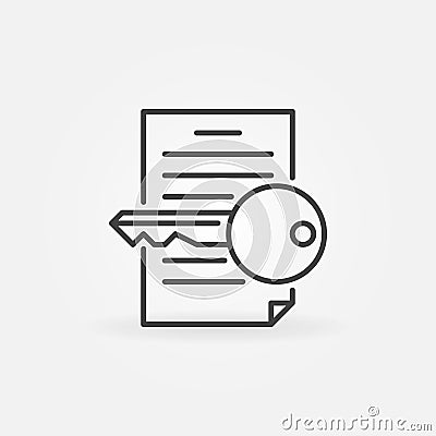 Keyword research line icon Vector Illustration