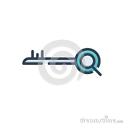 Color illustration icon for Keyword Search, shibboleth and find Cartoon Illustration