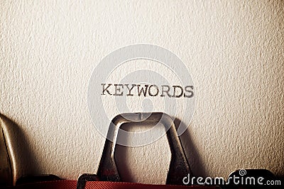 Keywords concept view Stock Photo